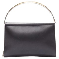 CARTIER Trinity black smooth calfskin top metal handle mini bag