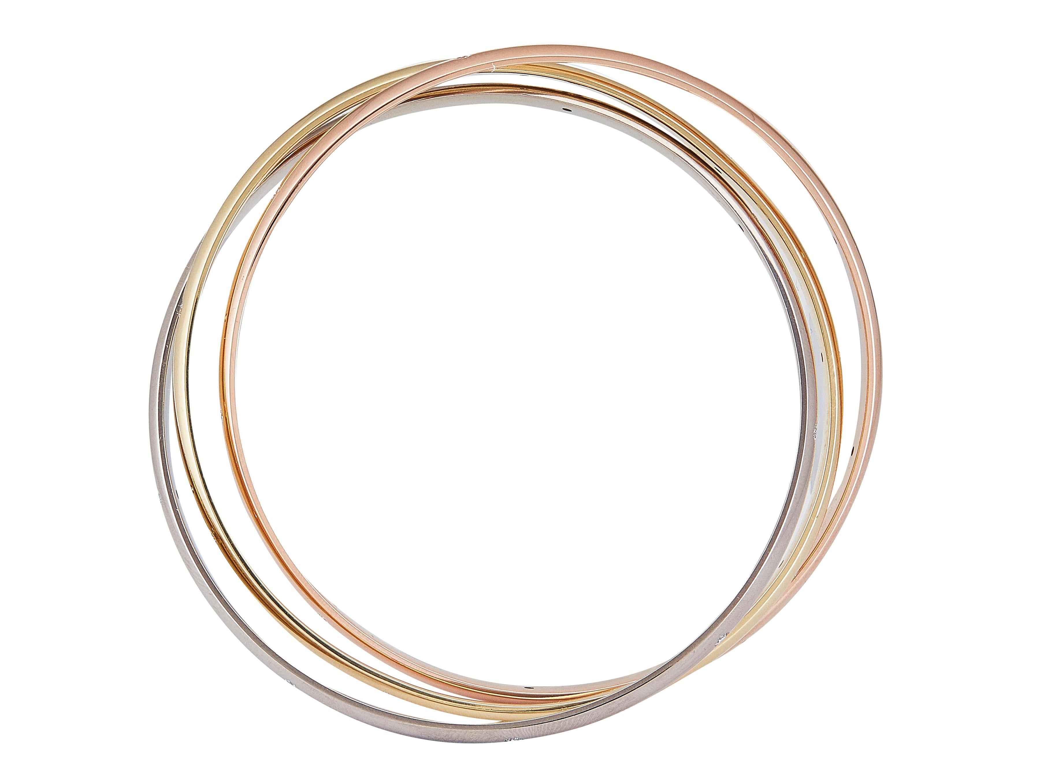 Cartier Trinity Armband 18K Tri-Color Gold Diamant (Rundschliff) im Angebot