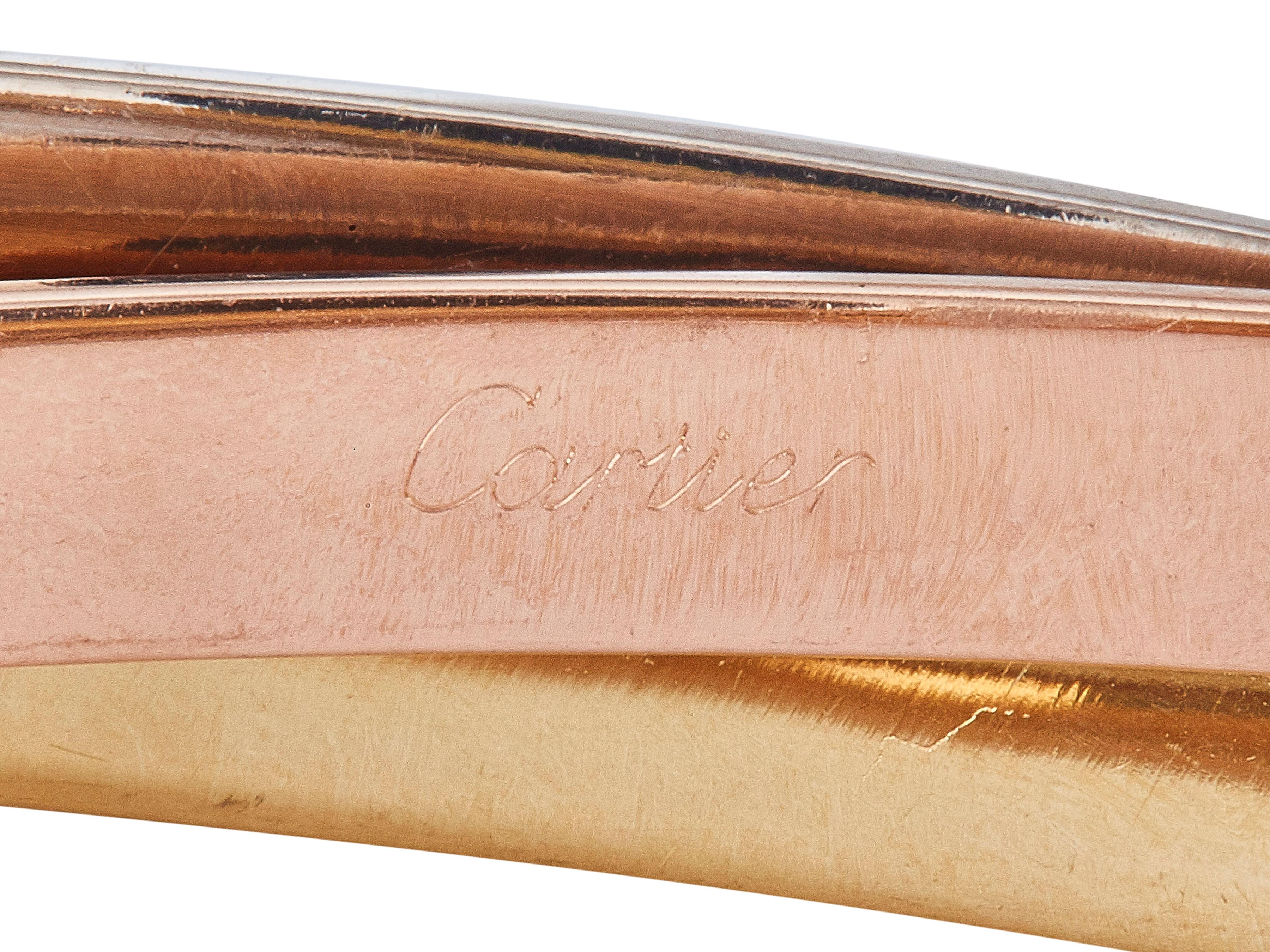 Cartier Trinity Armband 18K Tri-Color Gold Diamant im Zustand „Hervorragend“ im Angebot in New York, NY