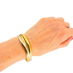 Cartier Trinity Bracelet 18k Yellow White Rose Gold Estate Jewelry