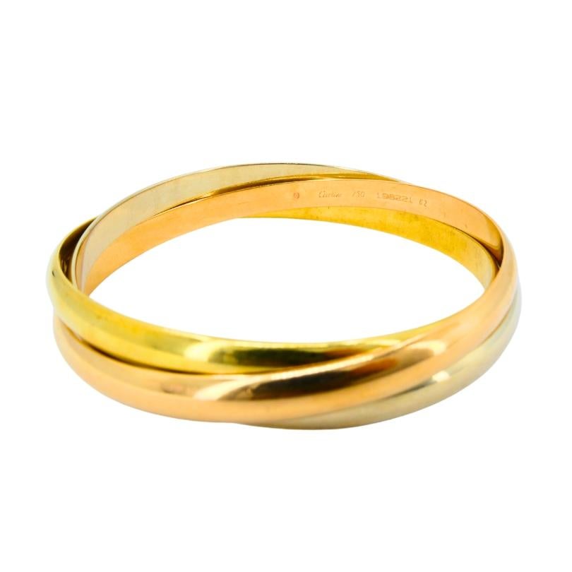 Cartier Trinity Bracelet 18k Yellow White Rose Jewelry Estate Jewelry en vente 1