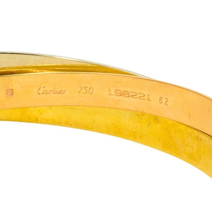Cartier Trinity Bracelet 18k Yellow White Rose Jewelry Estate Jewelry en vente 2
