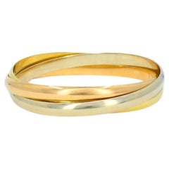 Cartier Trinity Bracelet 18k Yellow White Rose Gold Estate Jewelry