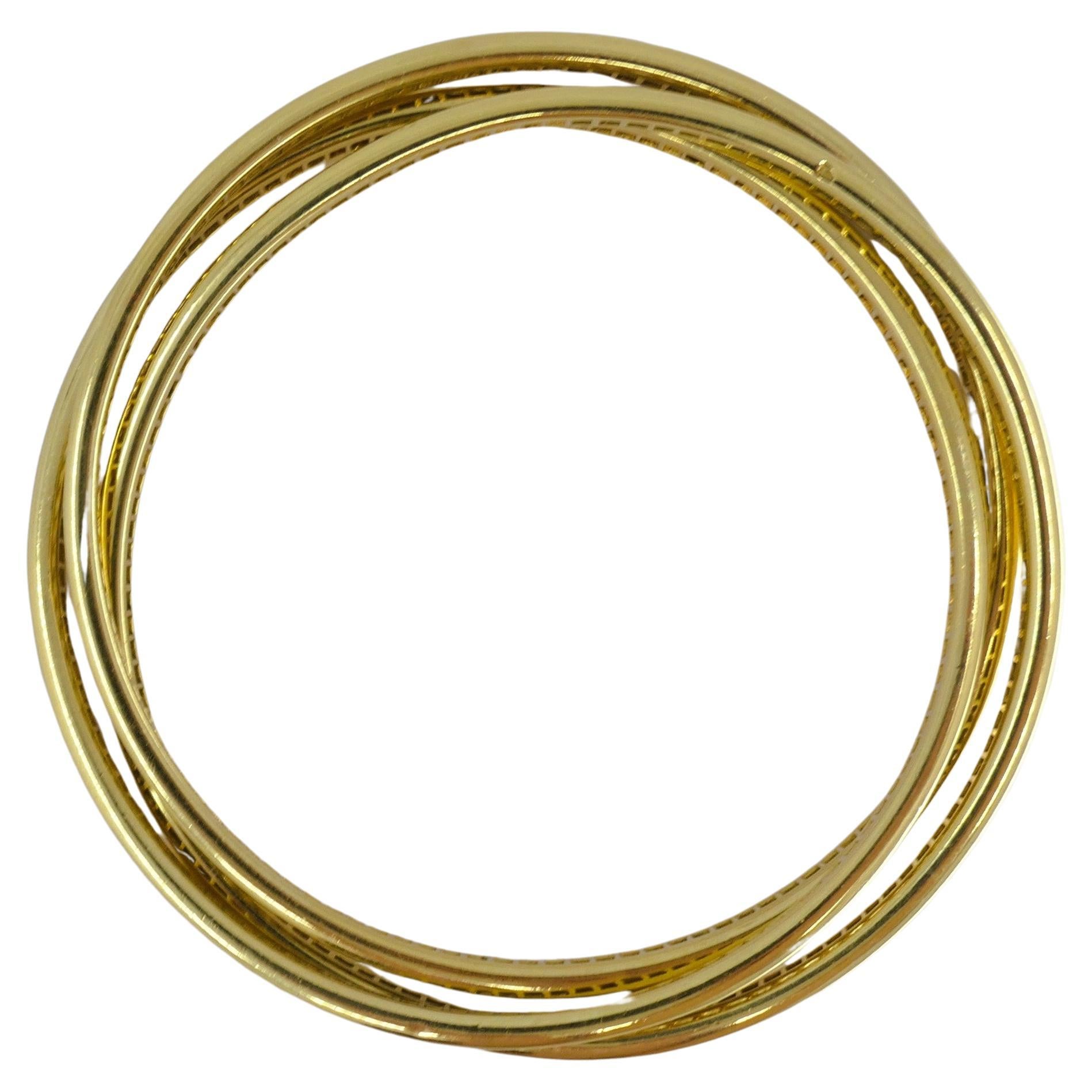 Taglio rotondo Cartier Bracciale Trinity Diamante Oro 18k Estate Jewelry in vendita
