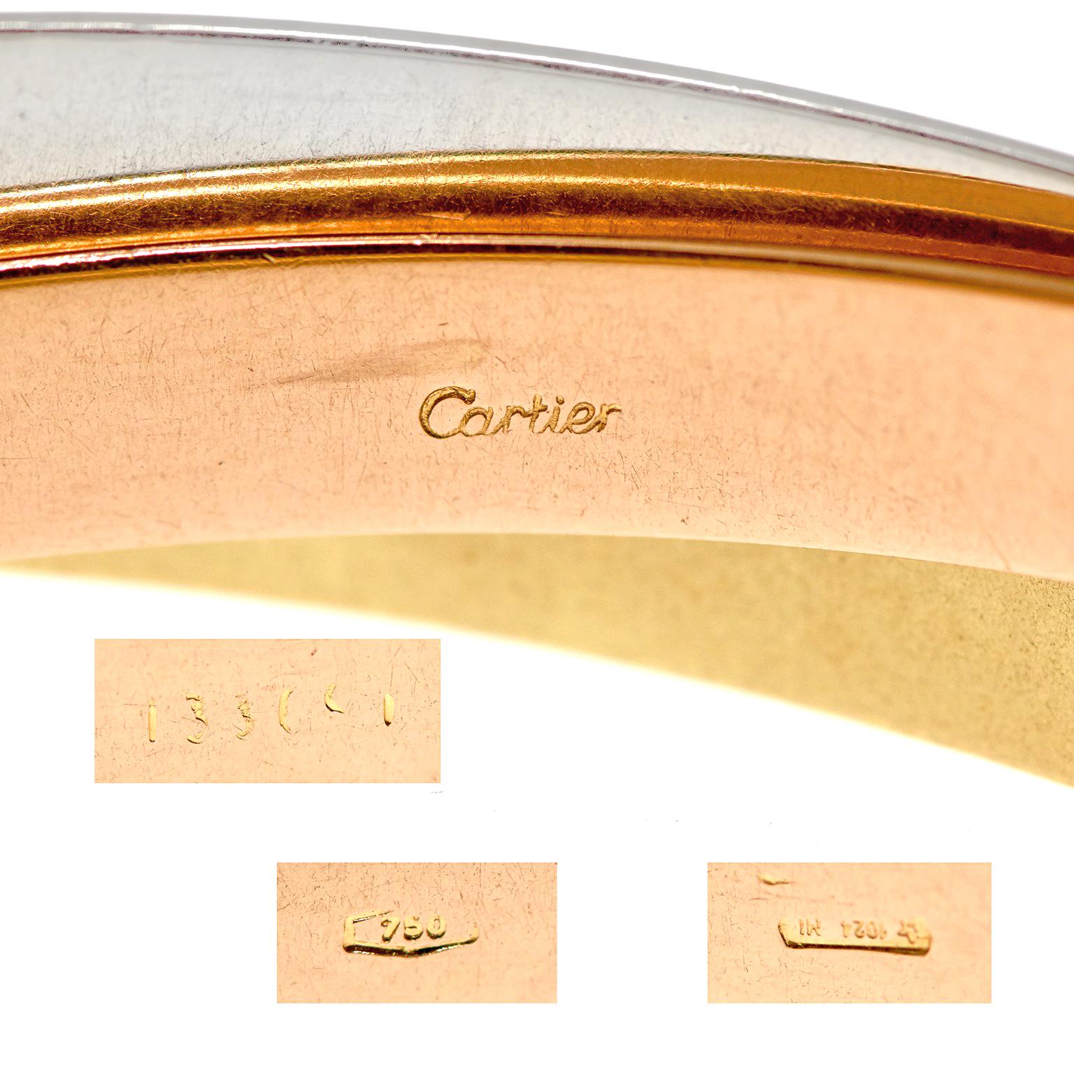 Cartier Trinity Bracelet in Gold In Excellent Condition In Litchfield, CT
