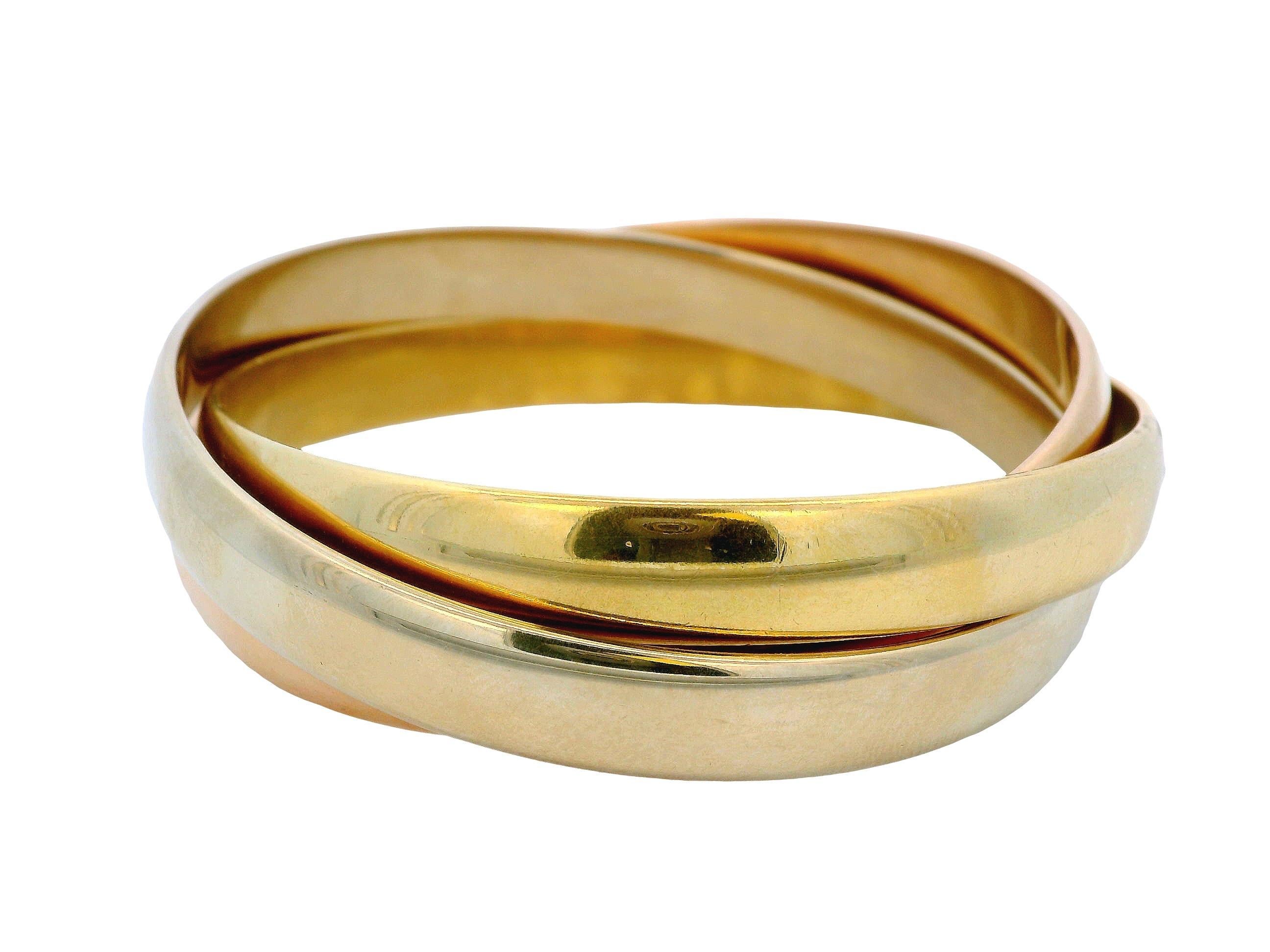 Cartier Pulsera Trinidad Ancha-Sello Italiano en Bueno estado para la venta en Great Neck Plaza, NY