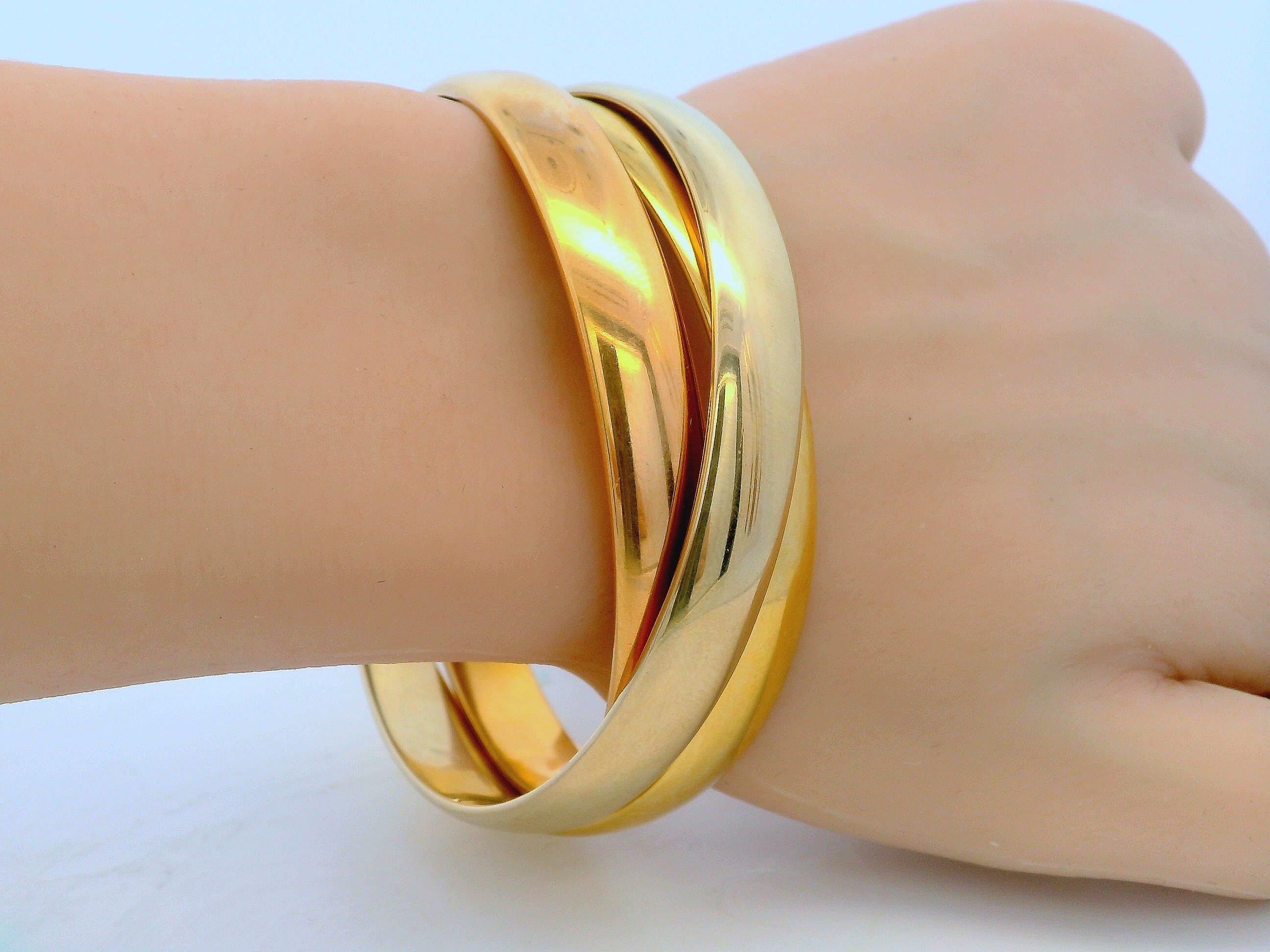 Cartier Pulsera Trinidad Ancha-Sello Italiano en venta 2