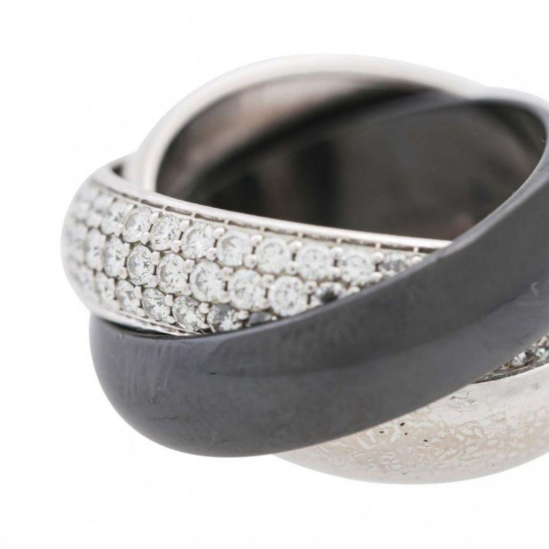 cartier trinity ring black ceramic