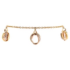 Cartier Trinity Charm Chain Bracelet 18k Tricolor Gold