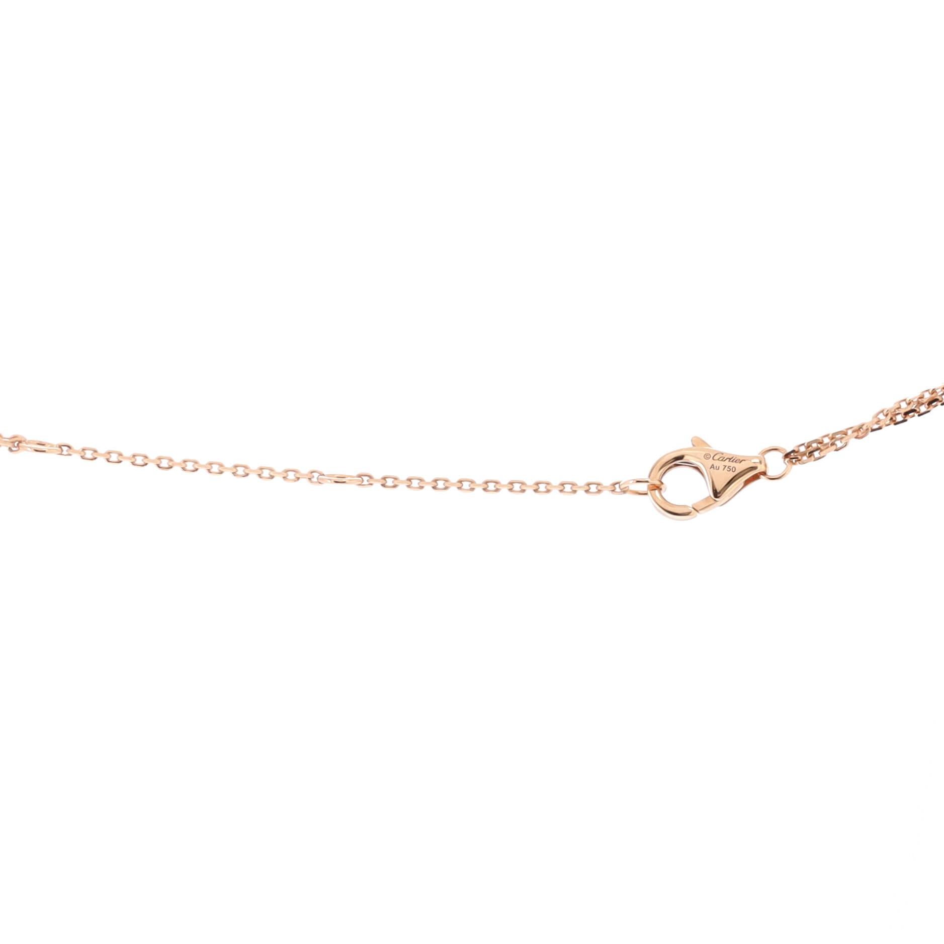 Cartier Trinity Choker-Halskette aus 18 Karat dreifarbigem Gold Damen