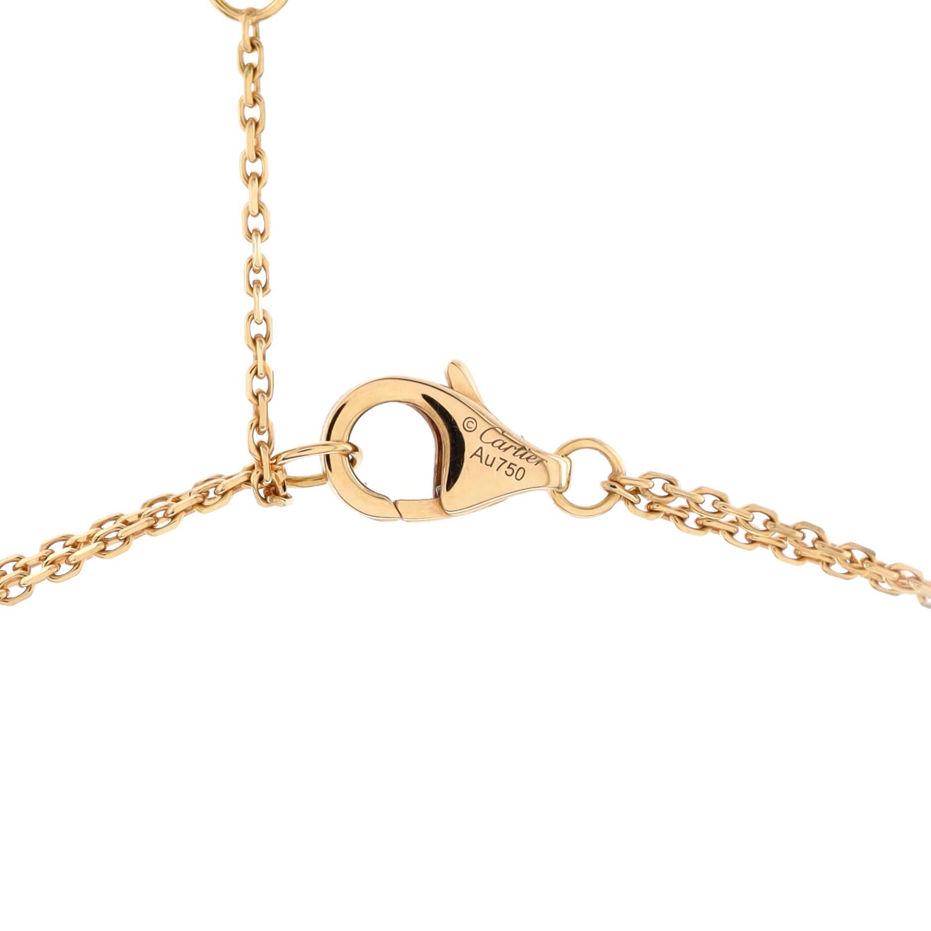 Cartier Trinity Choker-Halskette aus 18 Karat dreifarbigem Gold für Damen oder Herren