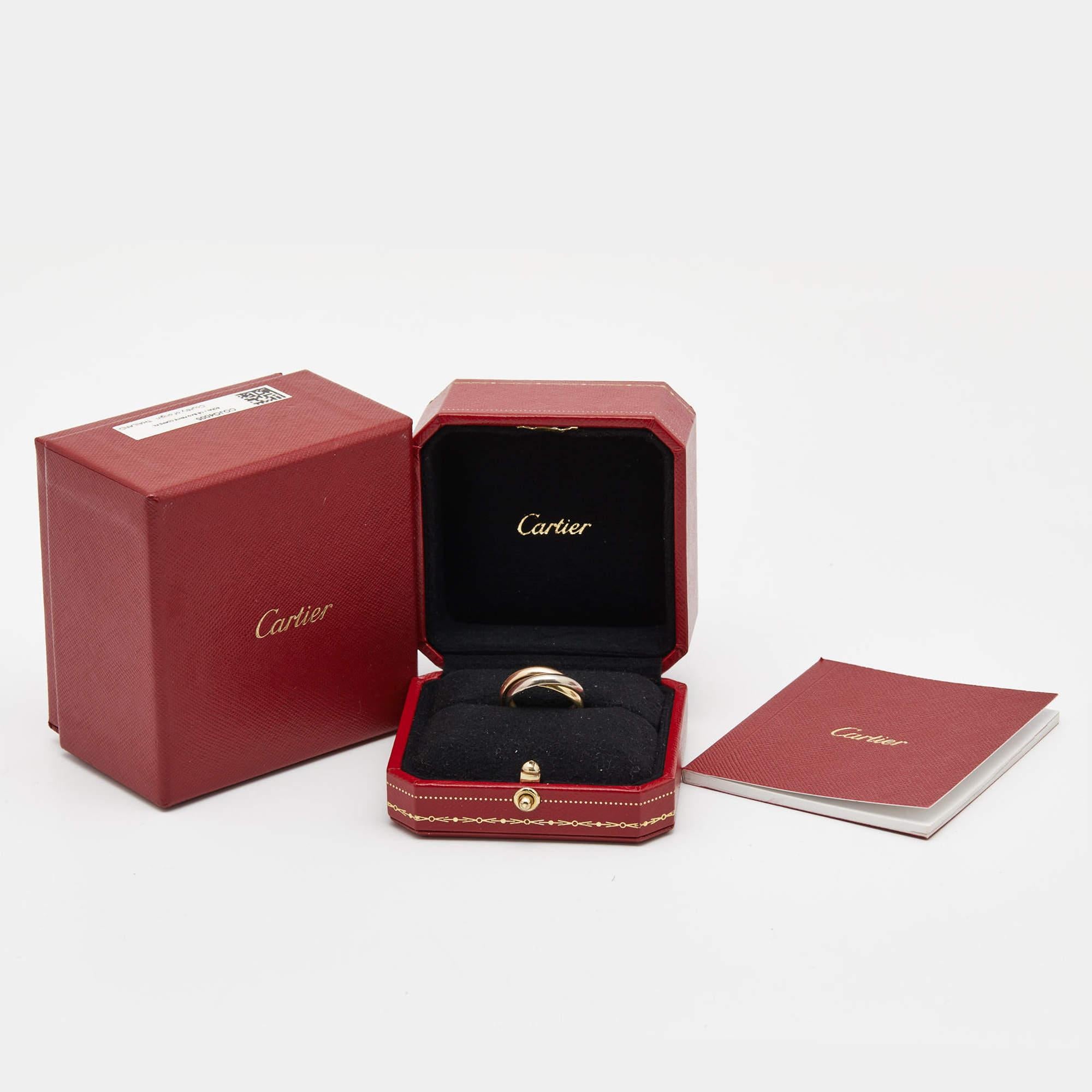 You will love wearing this Cartier Trinity Classic 18k gold ring. It is a masterfully crafted piece of jewelry that embodies timeless luxury and sophisticated elegance.

