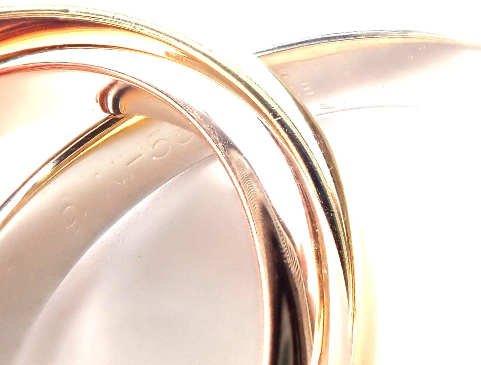 Cartier Trinity Klassischer Diamant-Ring aus Weiß-Gelb-Roségold im Angebot 3
