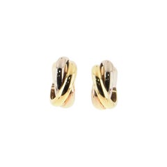 Cartier Trinity Clip-On Earrings 18 Karat Tricolor Gold