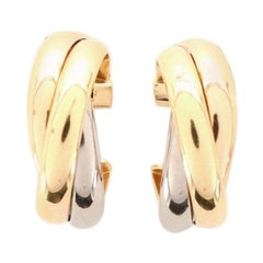 Cartier Trinity Clip-On Earrings 18 Karat Tricolor Gold