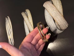 CARTIER TRINITY COLLECTION 18k Tri Color Gold Bangle Bracelets Vintage 1980s