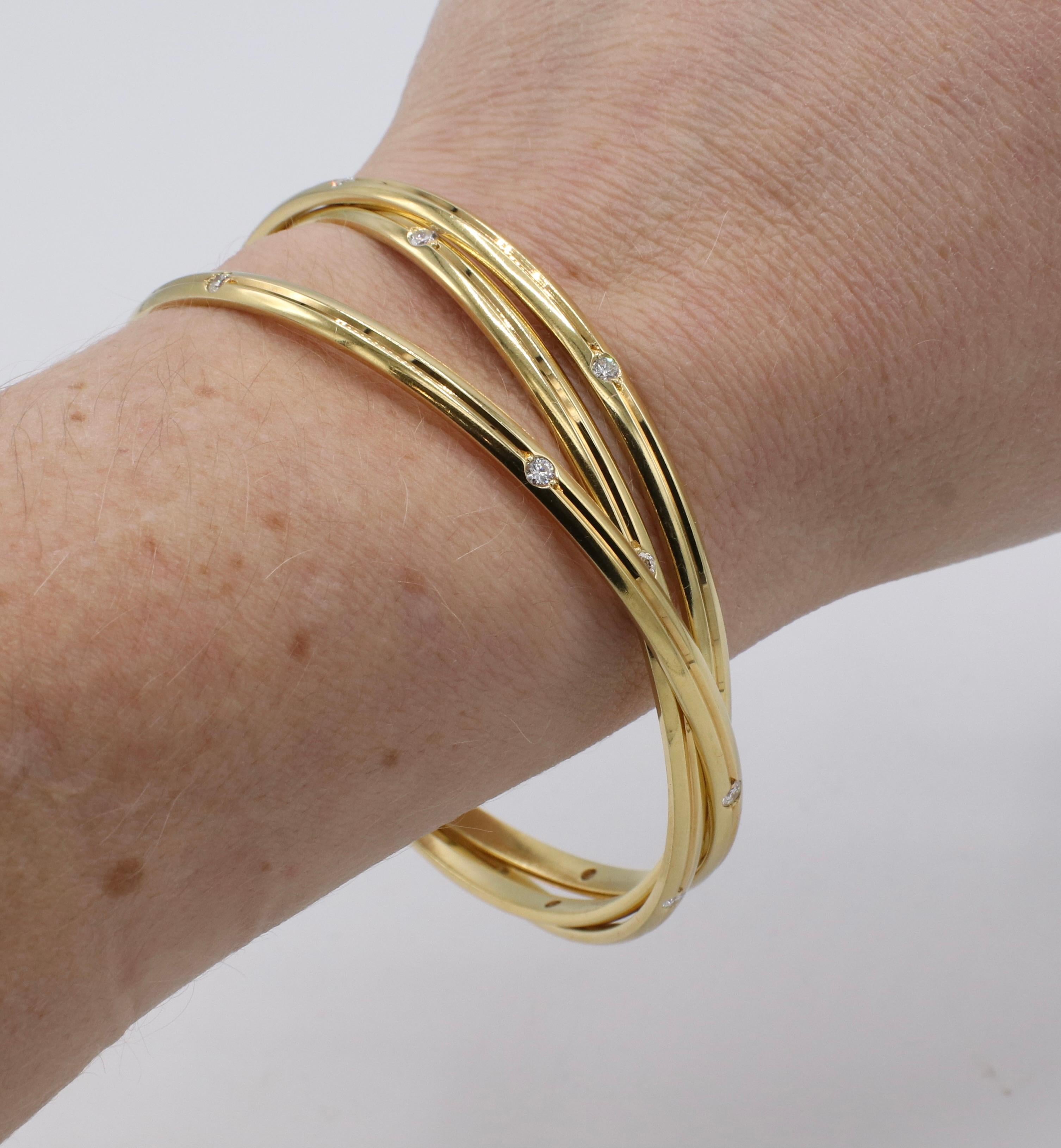Bracelet Constellation de la Trinité en or jaune et diamants naturels de Cartier en vente 4