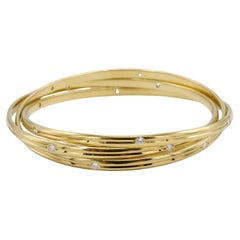 Cartier Trinity Constellation Yellow Gold Natural Diamond Bangle Bracelet