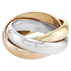 Cartier Trinity De Cartier 18 Karat Three-Tone Gold Ladies Ring