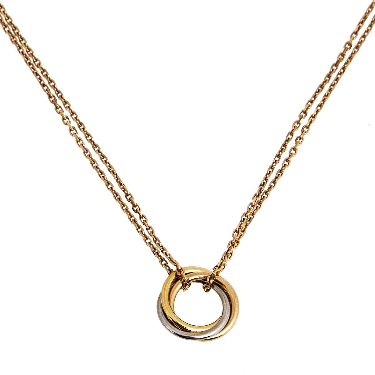cartier trinity necklace double chain