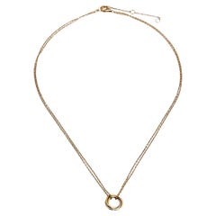 Cartier Trinity de Cartier 18k Three Tone Gold Double Chain Necklace