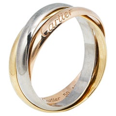 Cartier Trinity de Cartier 18K Three Tone Gold Rolling Ring Size 50