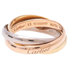 Cartier Trinity de Cartier 18K Three Tone Gold Rolling Ring Size 53