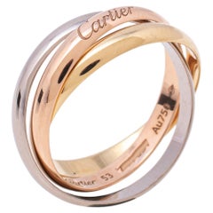 Cartier Trinity de Cartier 18K Three Tone Gold Rolling Ring Size 53