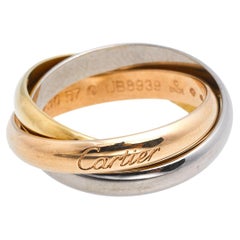 Cartier Trinity de Cartier 18k Three Tone Gold Rolling Ring Size 57