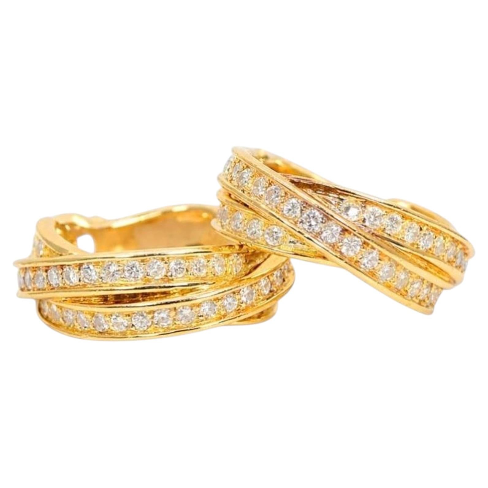 Orecchini con diamanti Cartier Trinity de Cartier in vendita