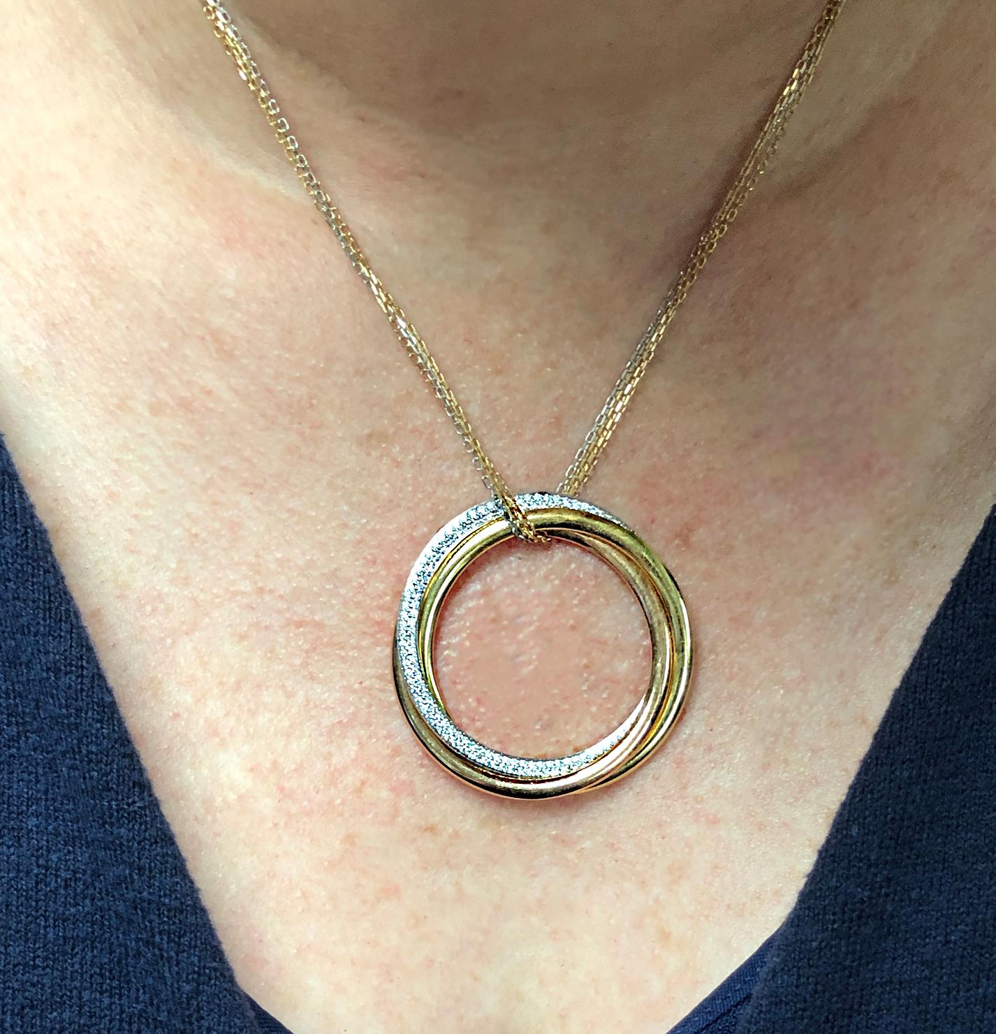cartier trinity diamond necklace