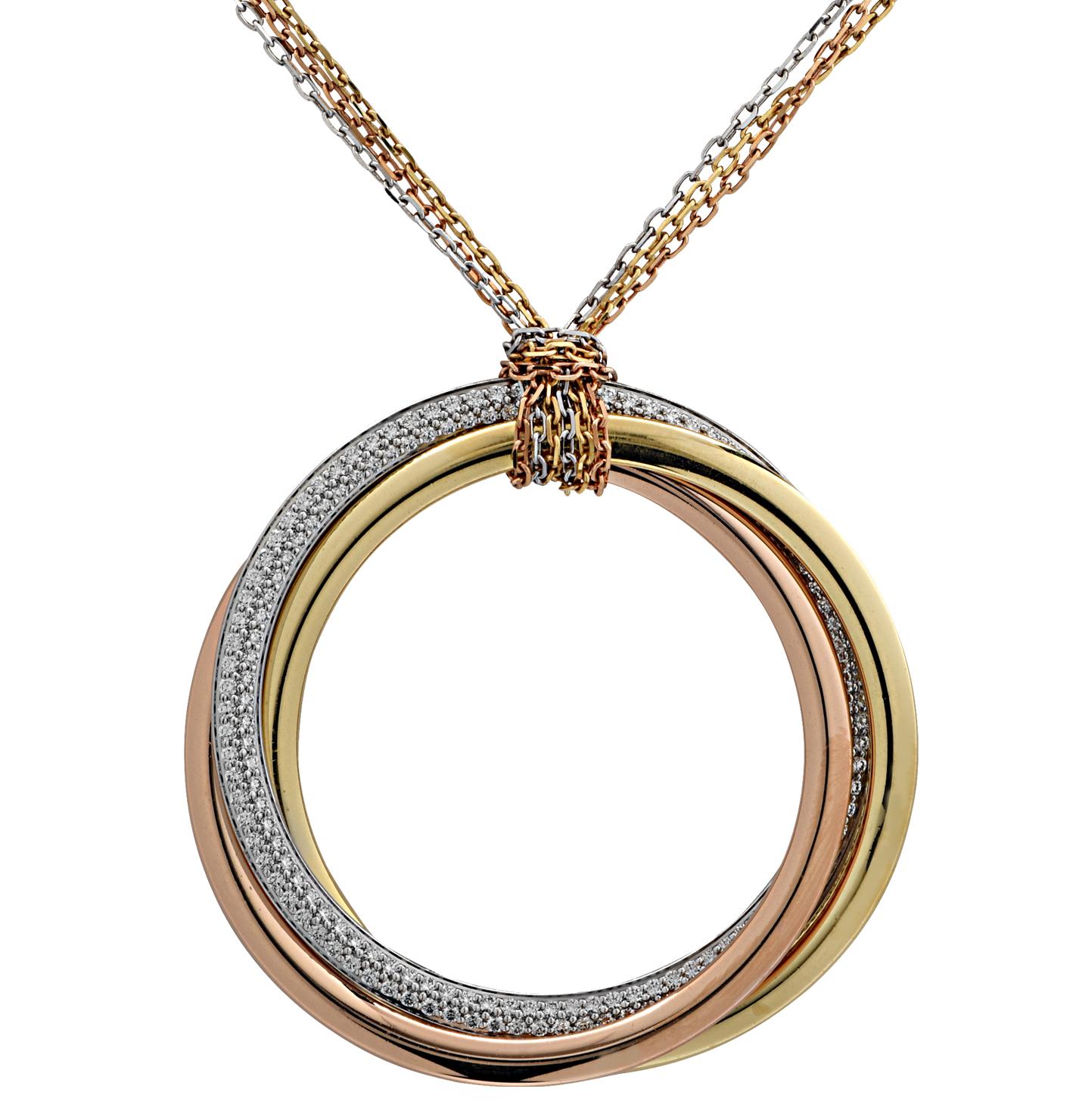 cartier trinity necklace diamond