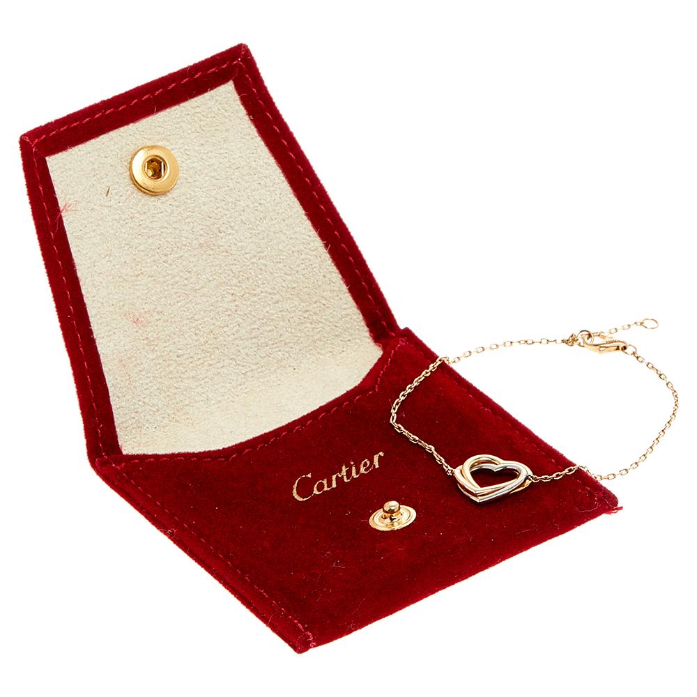 Women's Cartier Trinity de Cartier Heart 18k Three Tone Gold Bracelet