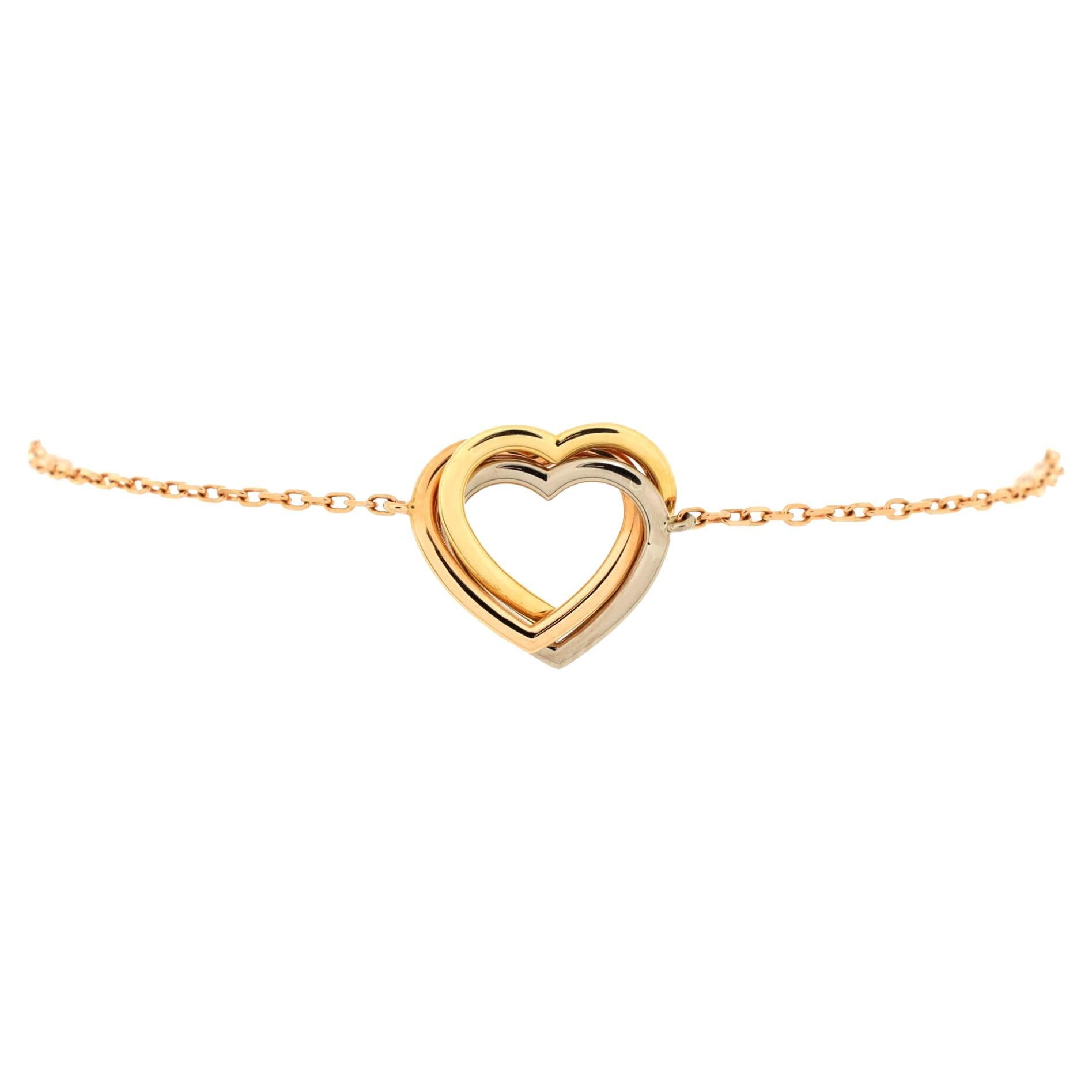 Cartier Trinity de Cartier Heart Bracelet 18K Tricolor Gold