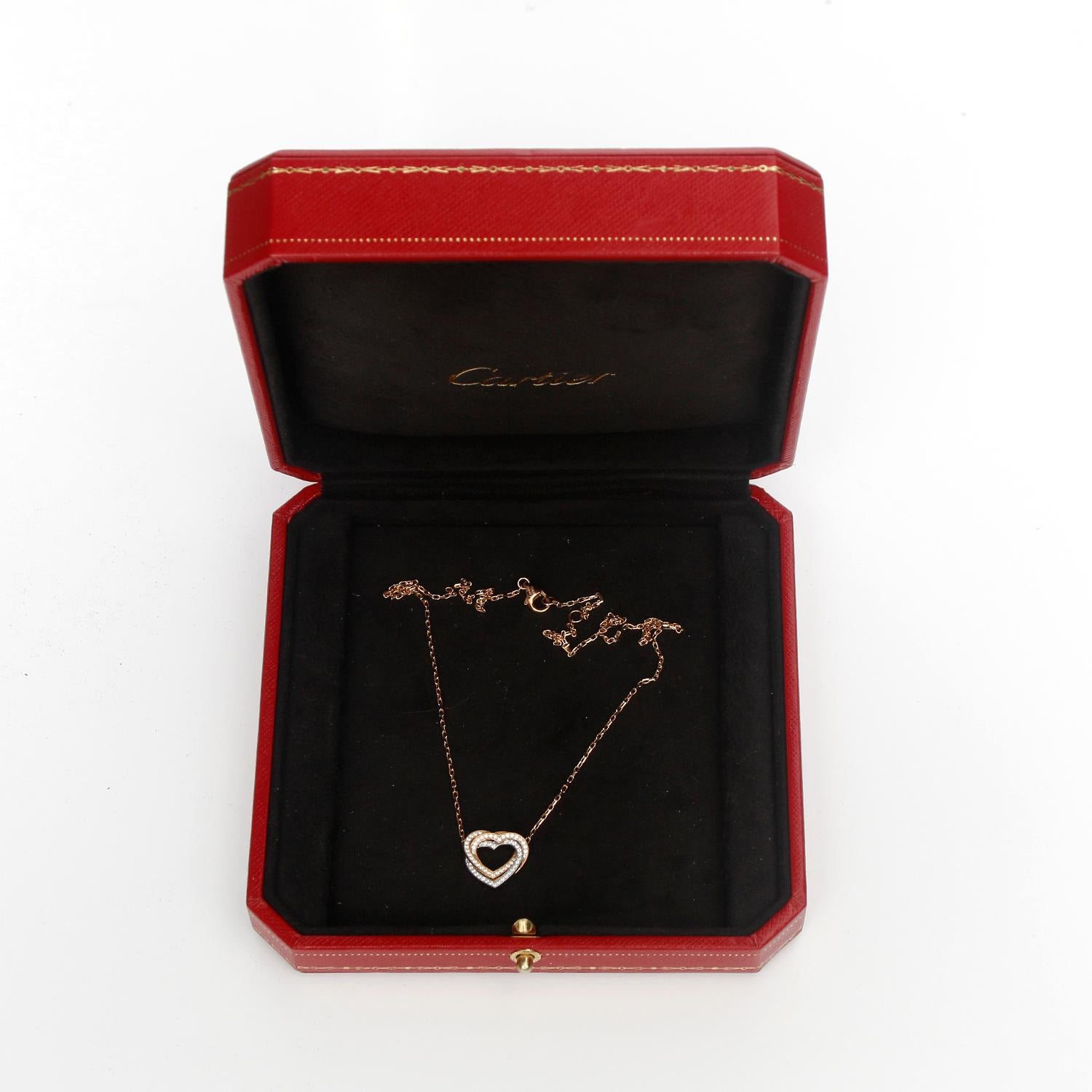 cartier silver heart necklace