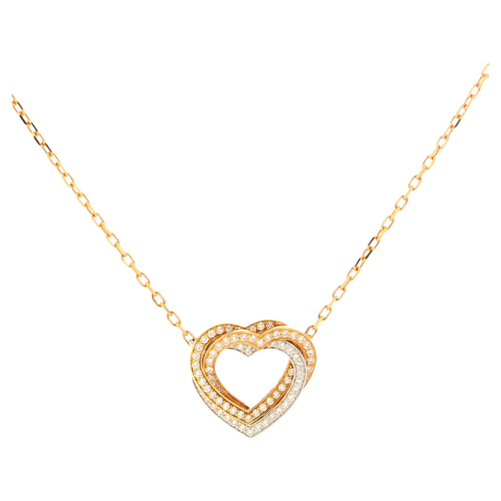 Cartier Cœur C de Diamond Gold Heart Necklace at 1stDibs cartier diamond heart necklace
