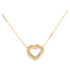 Cartier Trinity De Cartier Heart Pendant Necklace 18k Tricolor Gold