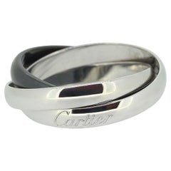 Cartier Trinity De Cartier, bague en or blanc et céramique, taille R (59)