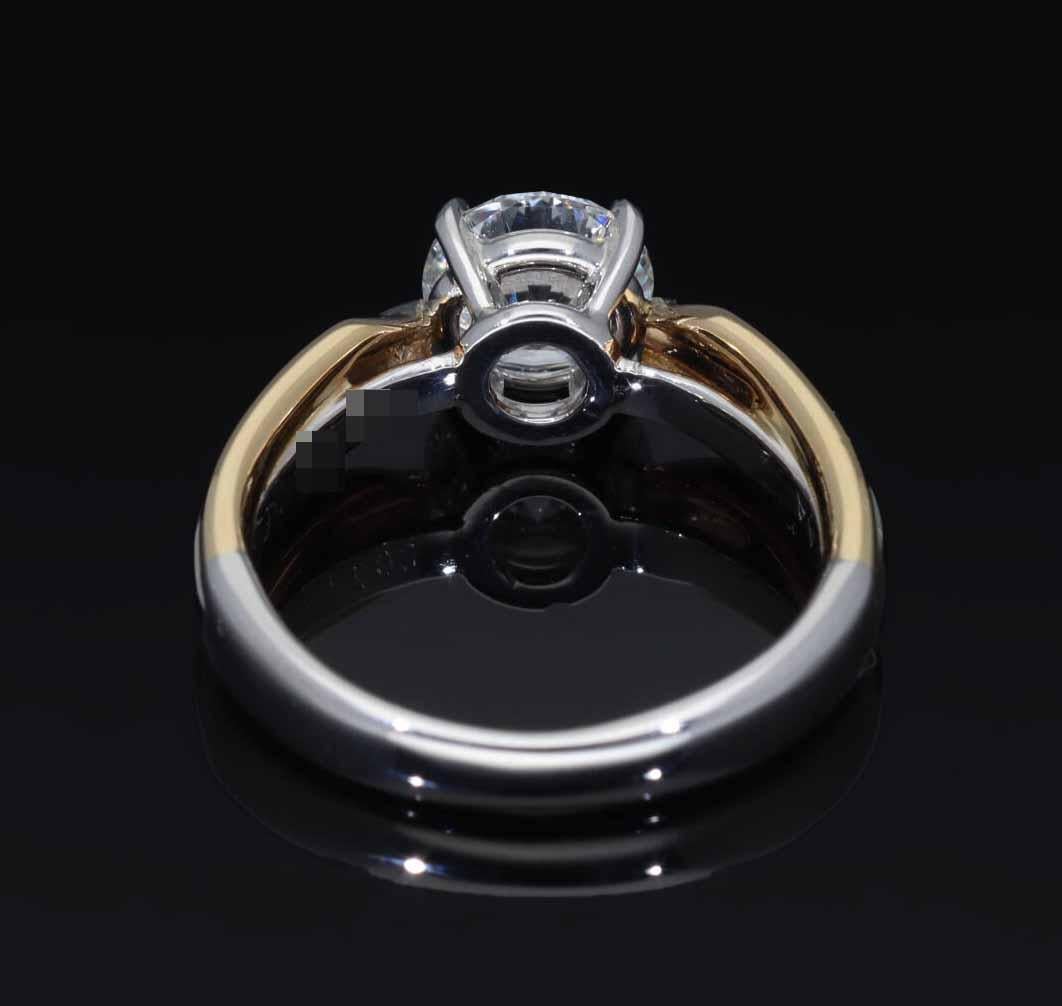 Cartier Trinity Diamond 1,02 carat G-VVS2 Bague en or jaune, blanc et rose 18 carats US 4 1/2 en vente 4