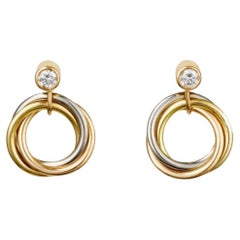 Cartier Trinity Diamond 18K Gold Earrings