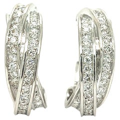 Cartier Trinity Diamond 18k White Gold Earrings