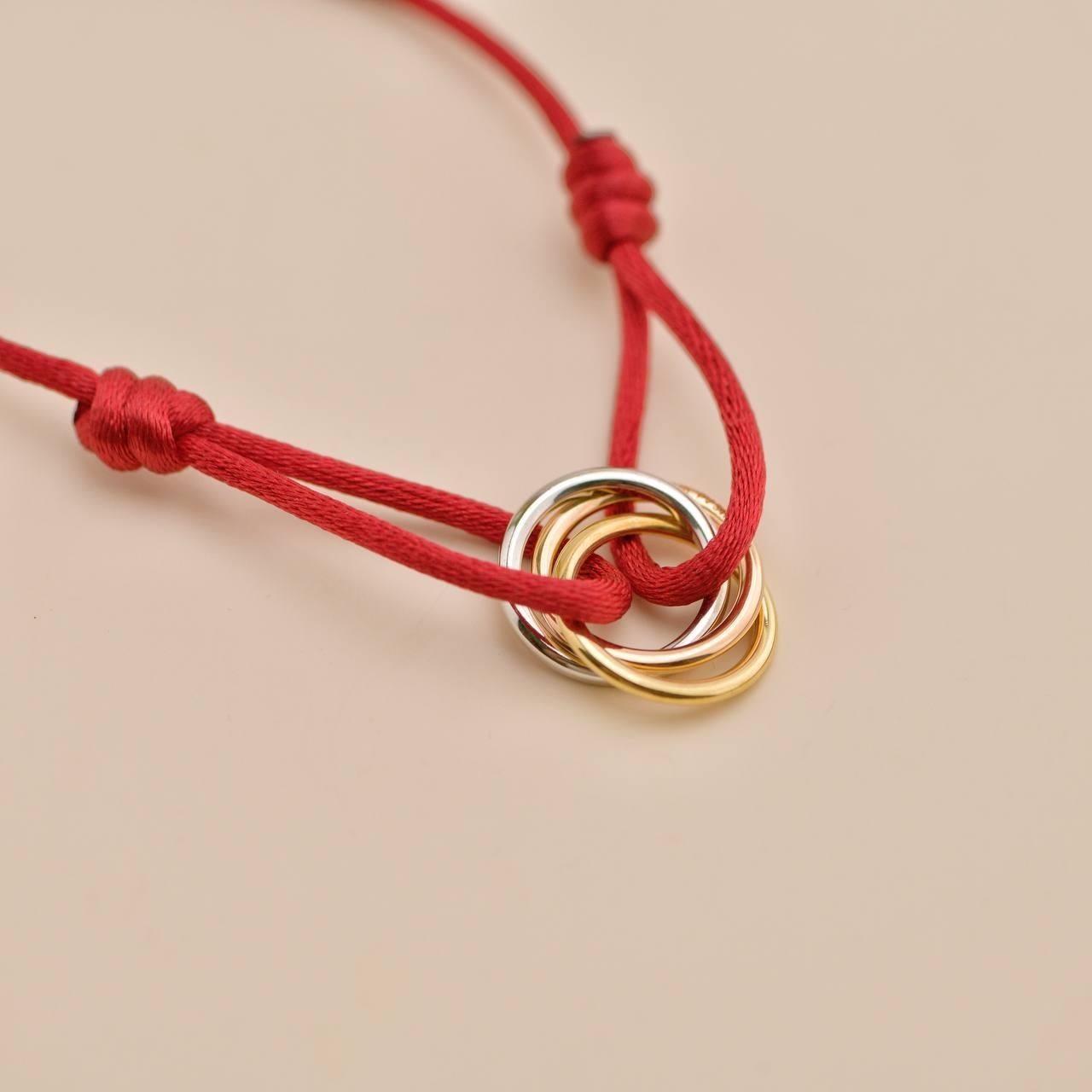 Cartier Bracelet Trinity en or jaune, rose et blanc 18 carats en vente 1