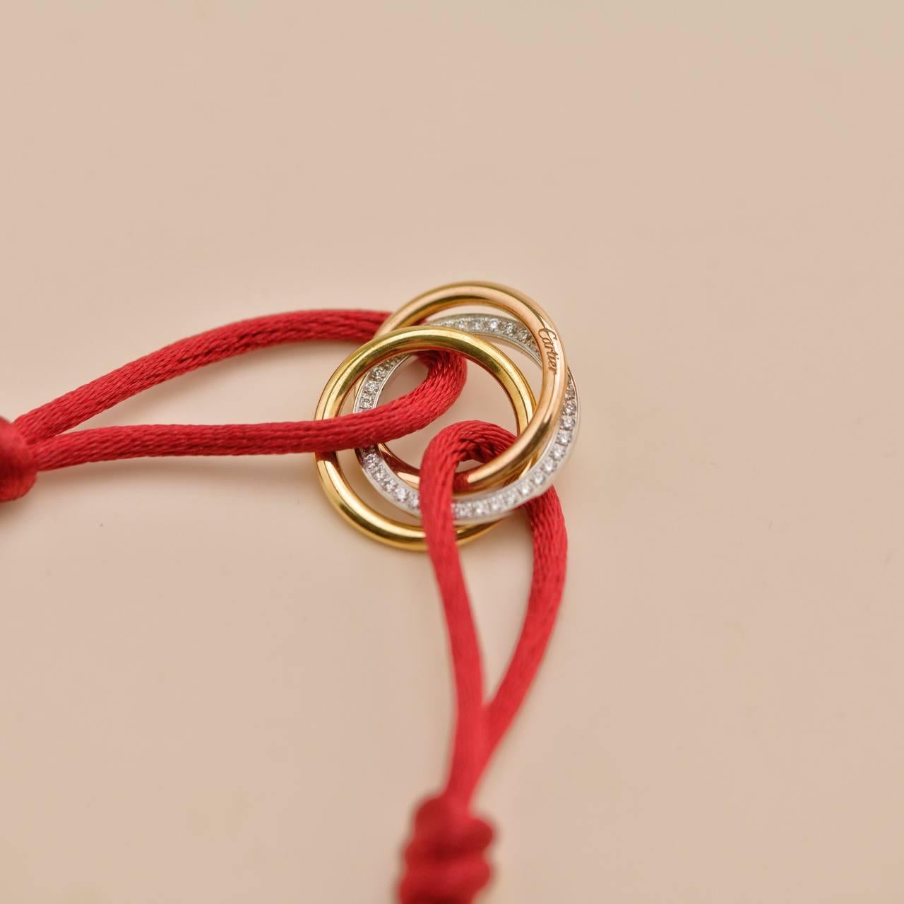 Cartier Bracelet Trinity en or jaune, rose et blanc 18 carats en vente 2