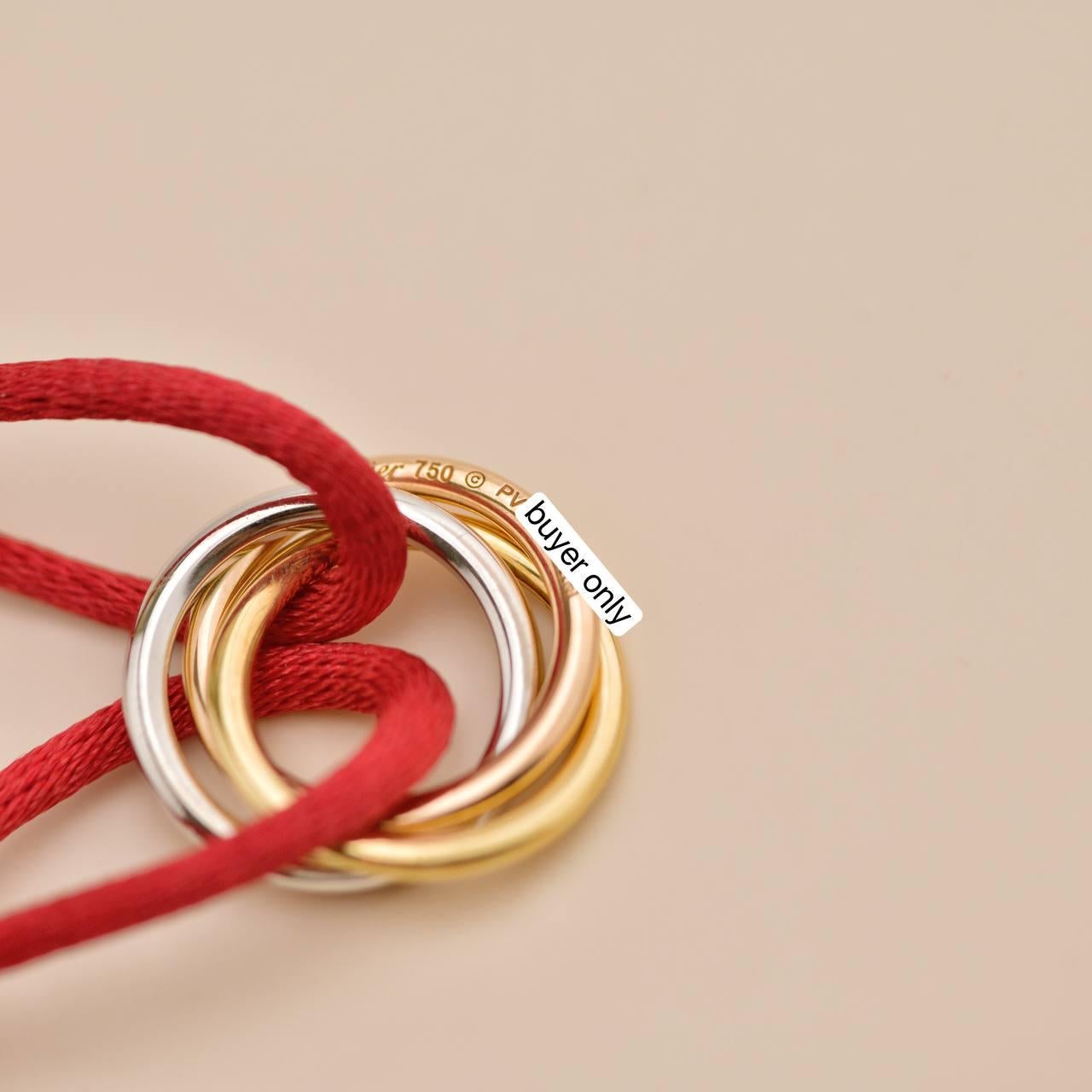 Cartier Bracelet Trinity en or jaune, rose et blanc 18 carats en vente 3