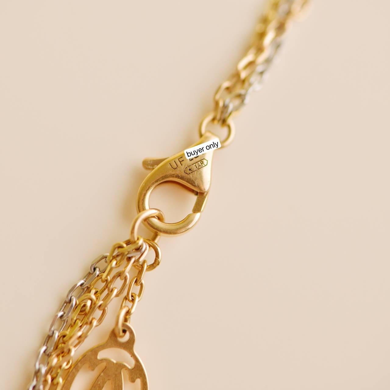 Cartier Trinity Diamond 18K Yellow Rose White Gold Pendant Necklace 3