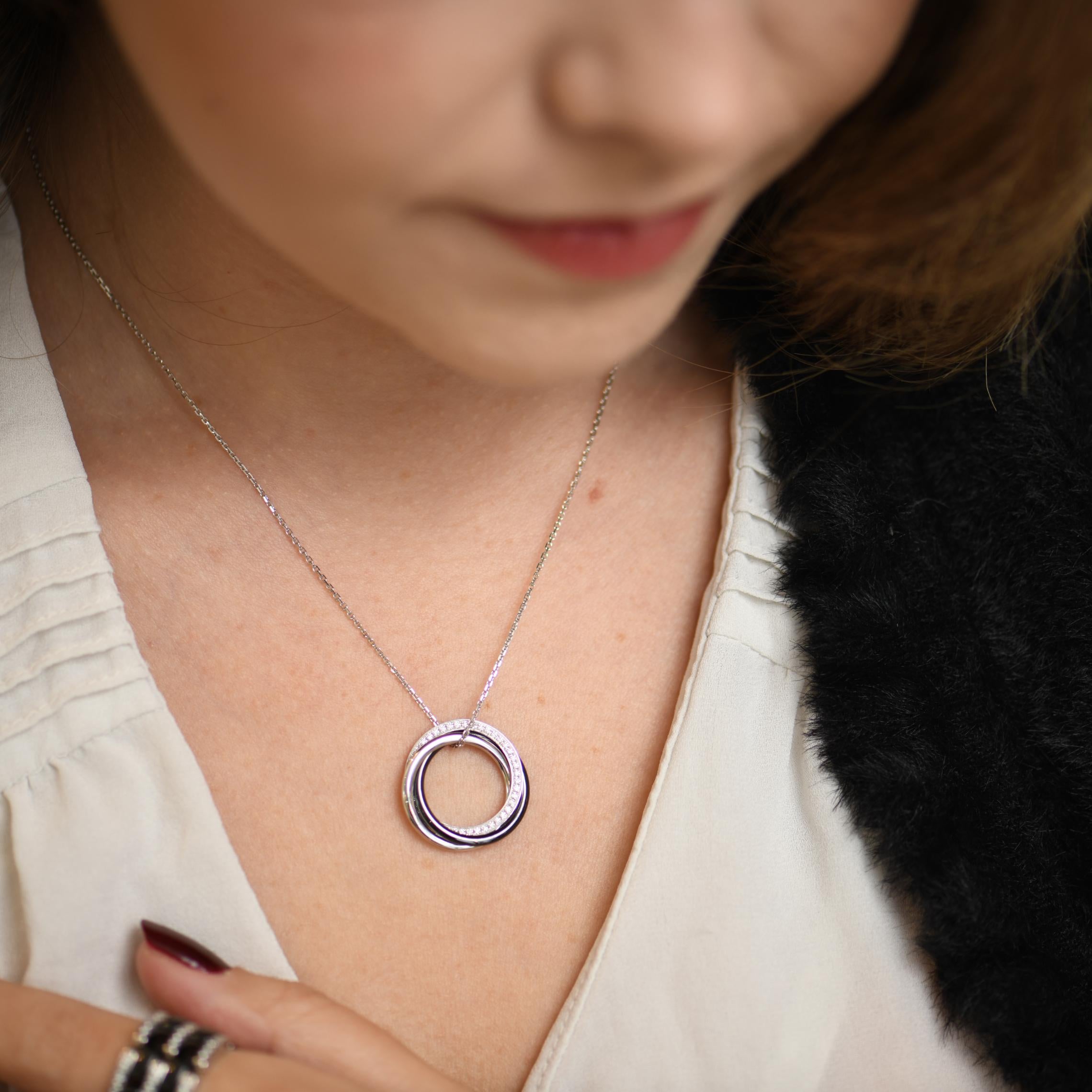 cartier trinity necklace diamond