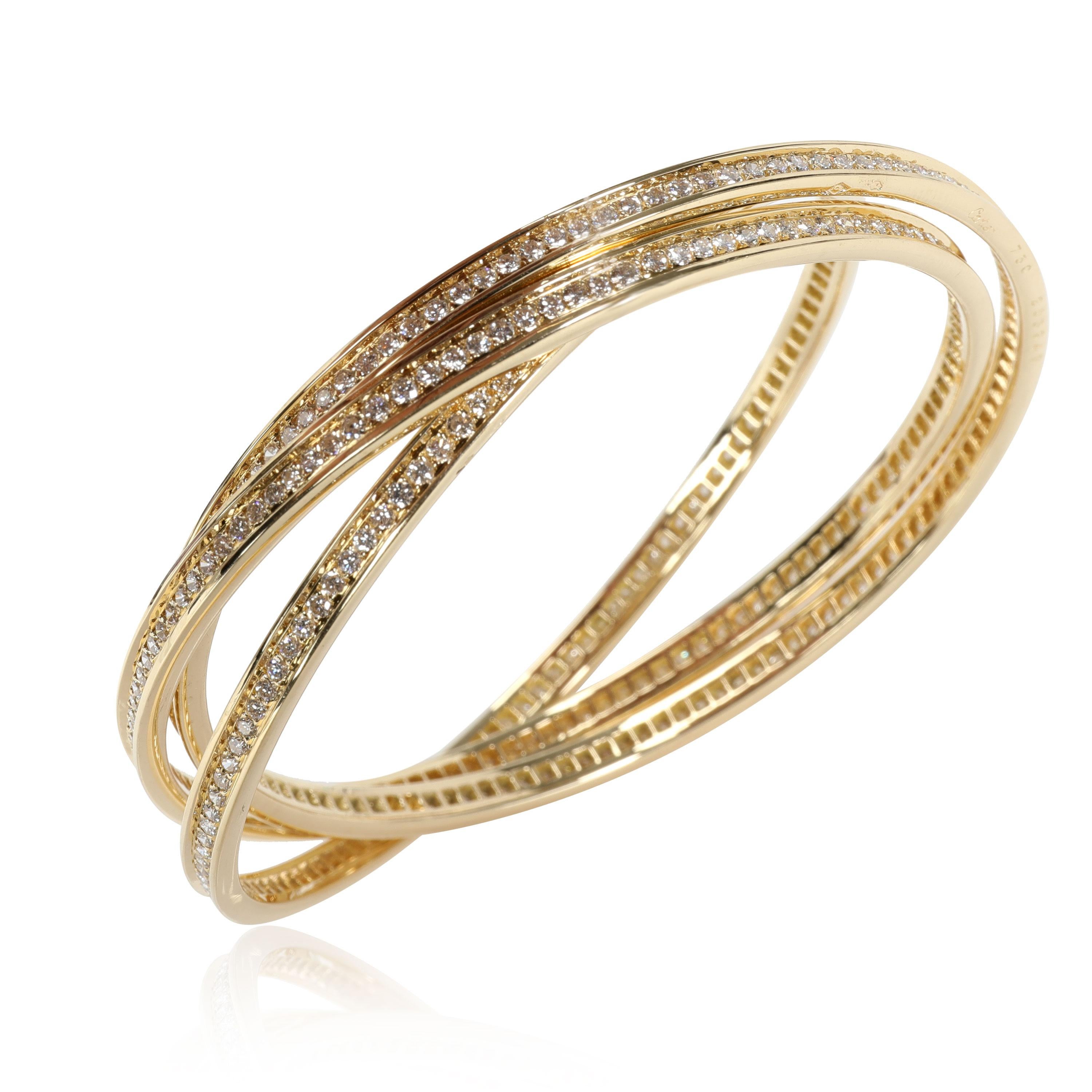 Cartier Trinity Diamond Bracelet in 18k Yellow Gold 8 CTW

PRIMARY DETAILS
SKU: 114886
Listing Title: Cartier Trinity Diamond Bracelet in 18k Yellow Gold 8 CTW
Condition Description: Retails for 57500 USD. In excellent condition and recently