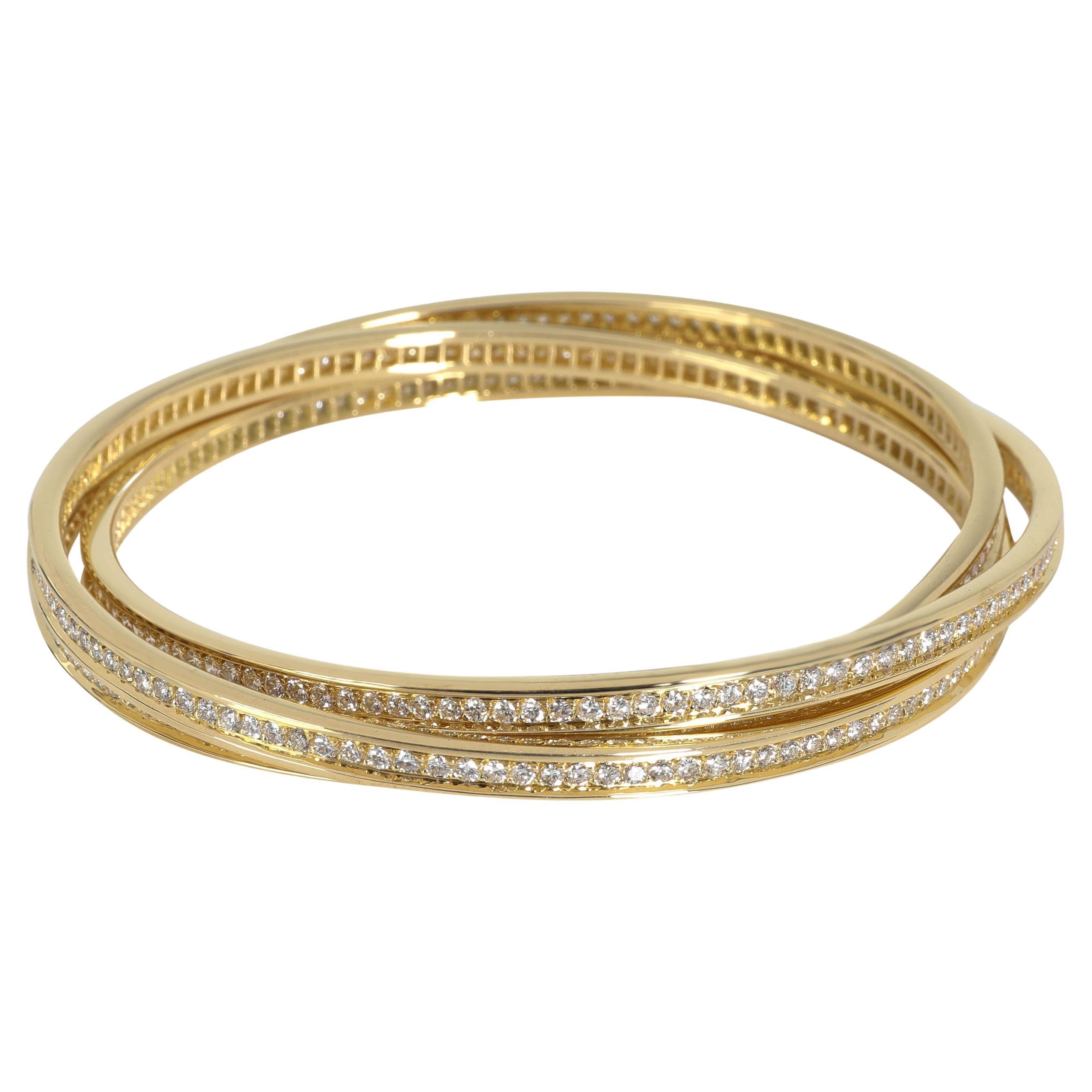 Cartier Trinity Diamond Bracelet in 18k Yellow Gold 8 Ctw