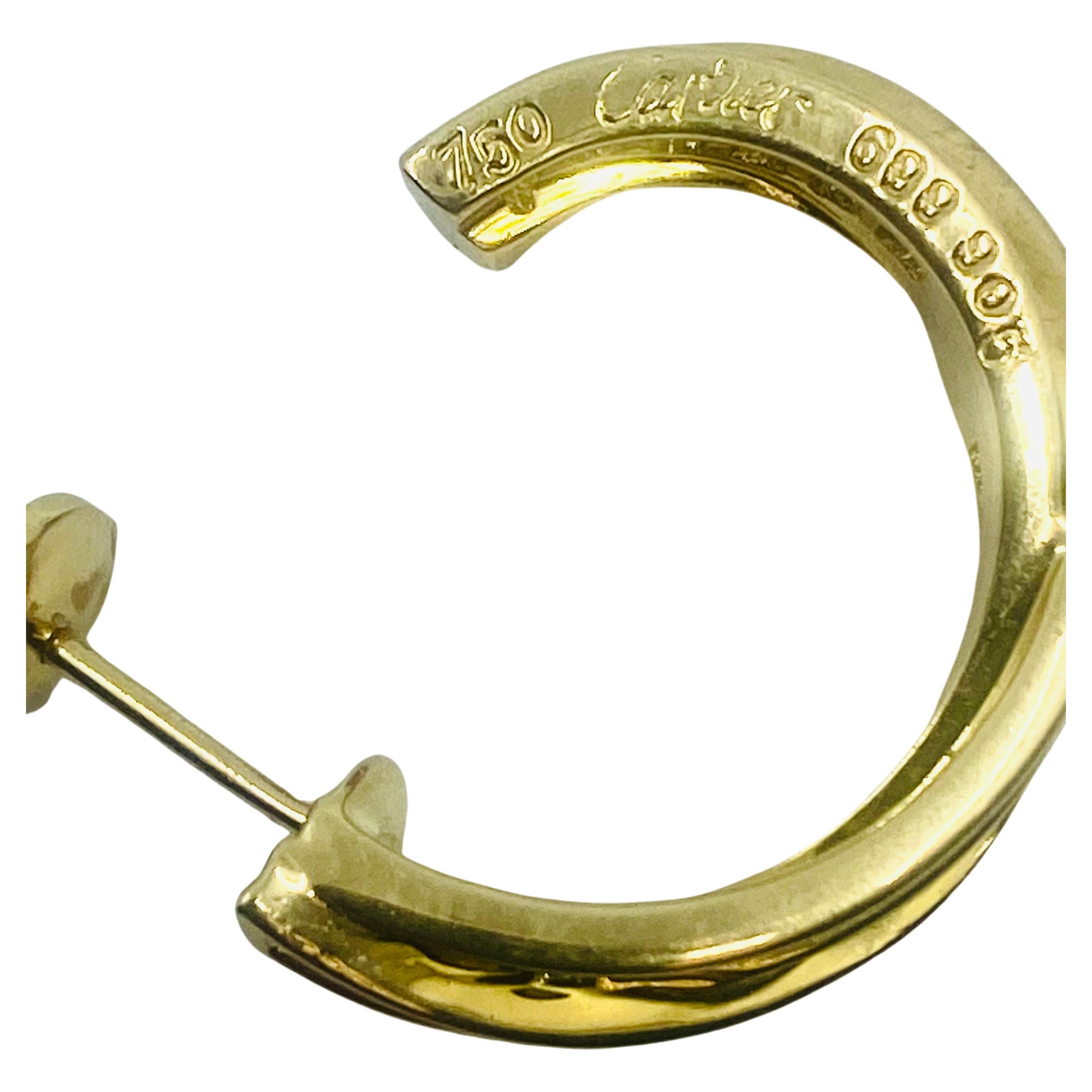 Cartier Trinity Diamond Earrings 18k Gold For Sale 2