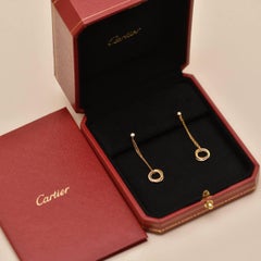 Cartier Trinity Diamond Earrings 18K Yellow Rose and White Gold